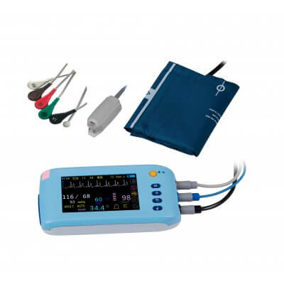 Monitor de 5,0' Multiparamétrico Portátil Veterinário 